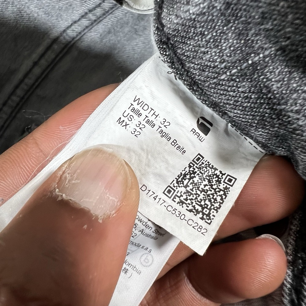 G-Star Raw Men's 3301 Tapered Fit Denim Shorts Faded Anchor Gray Size 32 - Picture 7 of 9